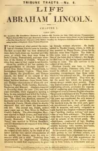 Life of Abraham Lincoln, Title Page