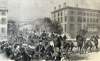 President Andrew Johnson's carriage on Fifth Avenue, New York City, August 1866, artist's impression