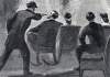 Assassination of Abraham Lincoln,  April 14, 1865, artist's impression, detail