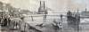 Levee Landing at Baton Rouge, Louisiana, summer 1866, artist's impression.