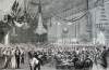 Banquet in New York City in honor of Cyrus Field and the Atlantic Cable, November 15, 1866, artist's impression.