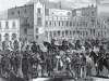 Departure of French Marshal Francois Bazaine from Mexico City, February 5, 1867, artist's impression.