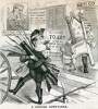 "A Moving Spectacle," cartoon, Frank Leslie's Illustrated, March 30, 1867.