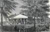 Mansion at the Jefferson Davis Plantation, Mississippi, under use as a Freedmen's School, summer 1866, artist's impression.
