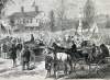 Dedication of the Soldiers' Monument, Stockbridge, Massachusetts, October 17, 1866, artist's impression, detail.