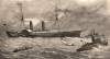 The S.S. Quaker City departing from New York Harbor carrying tourists for the Holy Land, June 8, 1867, artist's impression.