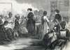 Freedmen's Bureau Industrial School, Richmond, Virginia, summer 1866, artist's impression.