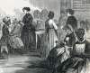 Freedmen's Bureau Industrial School, Richmond, Virginia, summer 1866, artist's impression, detail.