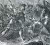 The Fetterman Fight, Dakota Territory, December 21,1866, artist's impression, further detail.