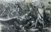 The Fetterman Fight, Dakota Territory, December 21,1866, artist's impression, zoomable image, detail.