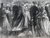 Female Lobbyists at the White House, Washington, DC, October 1866, artist's impression, detail.