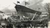 Launch of the S.S. Erie, Newburyport, Massachusetts, April 3, 1867, artist's impression.