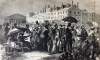 Market, Norfolk, Virginia, summer 1866, artist's impression, zoomable image.
