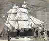 Miniature sailing ship "Red, White, and Blue," 1866, artist's impression.