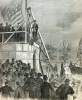 Laying of the cornerstone, Douglas Monument, Chicago, Illinois, September 6,  1866, artist's impression.