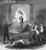 Fatal wounding of Baptist minister Jotham Welles Holden during the New Orleans Riot, July 30, 1866, artist's impression.