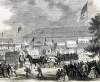 Girard Avenue, Philadelphia during the National Union Convention, Philadelphia, August 1866, artist's impression, detail..