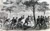 African-American family among the ruins of Columbia, South Carolina, July, 1866, artist's impression, detail