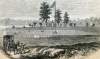 United States Cemetery, Seven Pines Battlefield, Virginia, March 1867, artist's impression.
