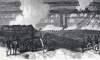 Night attack on Fort Stevens near Washington, with Abraham Lincoln present, July 11,1864, artist's impression, detail