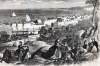 Summer weekend at the beach, Raritan Bay, Amboy, New Jersey, August 1, 1865, artist's impression, detail