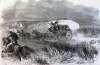 Attack on the Butterfield Overland Stagecoach, Kansas, Winter 1865, artist's impression, zoomable image