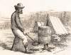 "Beef Steak Rare," Edwin Forbes, copper plate etching, 1876