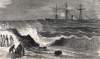 Wreck of the Steam Ship Bohemian, off the coast of Maine, February 22, 1864, artist's impression