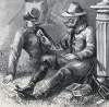 Confederate troops looting the Blair Mansion, near Washington, DC, July 11,1864, artist's impression, detail