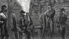 Union night bombardment, Petersburg, Virginia, September, 1864, artist's impression, detail