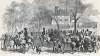 The "bummers" and foragers of Sherman's Army marching in the Grand Review, Washington D.C., May 24, 1865, artist's impression