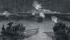 Union small boat attack on Battery Gregg and Cumming's Point, night of September 5, 1863, artist's impression, detail