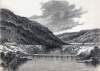 Destroyed railroad bridge over Running Water Creek, Tennessee, September 1863, artist's impression, zoomable image