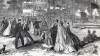 Groundbreaking for the Iowa Central Railroad, Cedar Falls, Iowa, September 19, 1865, artist's impression, detail
