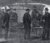 Autopsy of John Wilkes Booth, aboard the U.S.S. Montauk, Washington, D.C., April 27, 1865, artist's impression, detail