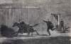 John Wilkes Booth fleeing Ford's Theater, Washington, D.C., April 14, 1865, artist's impression