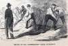 The burial of the bodies after the executions, Old Penitentiary, Washington D.C., July 7, 1865, artist's impression