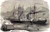 C.S.S. Nashville in dock at Southampton, England, January 1862, artist's impression