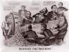 "Running the 'Machine,' " circa 1864, political cartoon, zoomable image