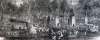 U.S. Capitol, Pennsylvania Avenue entrance at daily adjournment time, April 1866, artist's impression, detail.