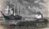 U.S.S. Michigan arrests retreating Fenians, Niagara River, New York, June 3, 1866, artist's impression, zoomable image