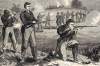 Union cavalry skirmishers in dismounted action, August 1863, artist's impression, zoomable image, detail