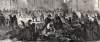 Search for the missing of fire disaster in Santiago, Chile, December 8, 1863, artist's impression, detail