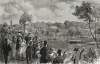 "Music on the Lake," Central Park, New York City, October 1865, artist's impression