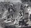 Edwin Forbes, "Gathering Corn," Harper's Weekly Magazine, October 14, 1865, detail