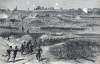 Charge of African-American brigades, Petersburg, Virginia, July 30, 1864, artist's impression, zoomable image