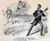 "A Rare Old Game of 'Shuttlecock'," cartoon, June 20, 1863