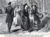 "Richmond Ladies Going to Receive Government Rations," cartoon,  Harper's Weekly Magazine, June 3, 1865, 