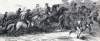 Union cavalry charge at Culpeper Courthouse, Virginia, September 13, 1863, artist's impression, detail