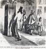 "Always Look Before You In Walking," cartoon, Frank Leslie's Illustrated Newspaper, June 24, 1865